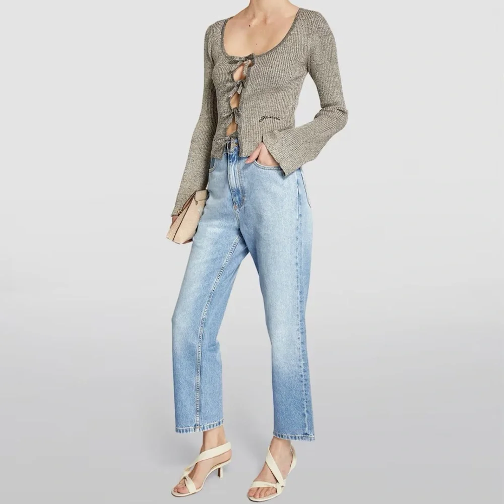 NWT Sandro Bibi Blue Straight-Leg Jeans w/ slight color transfer